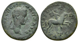 CAPPADOCIA, Caesarea. Severus Alexander (222-235). Ae.
Obv : ΑΥ Κ ϹƐΟΥΗ ΑΛƐΞΑΝΔ.
Laureate head of Severus Alexander, right.
Rev : ΜΗΤΡΟΠ ΚΑΙϹΑΡΙ, ƐΤ Ϛ...