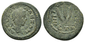 CAPPADOCIA. Caesarea. Severus Alexander.(222-235). Ae.
Obv : AY K CEOY AΛEΞAN.
Laureate head right.
Rev : MHTPO KAIC ET ς .
Three corn ears, tied toge...