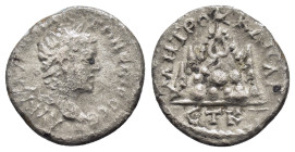CAPPADOCIA.Caesaraea.Caracalla.(198-217).Drachm.
Obv : ΑY KAI M AYPH ANTΩNINOC.
Laureate, draped and cuirassed bust of Caracalla to right.
Rev : ΜΗΤΡ ...