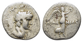 CAPPADOCIA.Caesaraea.Nero.54-68 AD.AR Hemidrachm
Obverse : NERO CLAVD DIVI CLAVD F CAESAR AVG GERMANI; laureate head of Nero, right
Reverse : ARMENIAC...