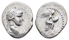 CAPPADOCIA.Caesarea.Nero.(54-68).Hemidrachm.
Obv : NERO CLAVD DIVI CLAVD F CAESAR AVG GERMANI.
Laureate head right.
Rev : Nike seated right on globe, ...