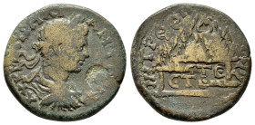 CAPPADOCIA.Caesarea-Eusebeia.Severus Alexander.222-235 AD.AE Bronze.ΑΥ Κ ϹƐΟΥΗ ΑΛƐΞΑΝΔΡΟϹ, laureate and draped bust of Severus Alexander, right / ΜΗΤΡ...