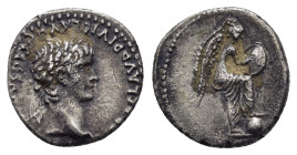 CAPPADOCIA.Caesarea.Nero.(54-68).Hemidrachm.
Obv : NERO CLAVD DIVI CLAVD F CAESAR AVG GERMANI.
Laureate head right.
Rev : Nike seated right on globe, ...