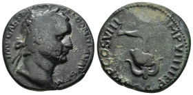 DOMITIAN (Caesar, 69-81). Sestertius. Rome.
*Repatinated*
Condition : Good very fine.

Weight :23.16 gr
Diameter :31.07 mm