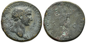TRAJAN.(98-117).Rome.Sestertius.

Condition : Good very fine.

Weight : 24.00 gr
Diameter :32.44 mm
