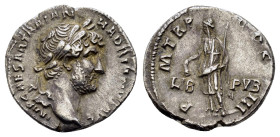 HADRIAN.(117-138).Rome.Denarius.
Obv : IMP CAESAR TRAIAN HADRIANVS AVG.
Laureate head right.
Rev : P M TR P COS III LIB - PVB.
Libertas standing left,...