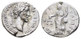 ANTONINUS PIUS (138-161).Rome.Denarius.
Obv : ANTONINVS AVG PIVS P P COS III.
Bare head right.
Rev : AEQVITAS AVG.
Aequitas standing facing, head left...