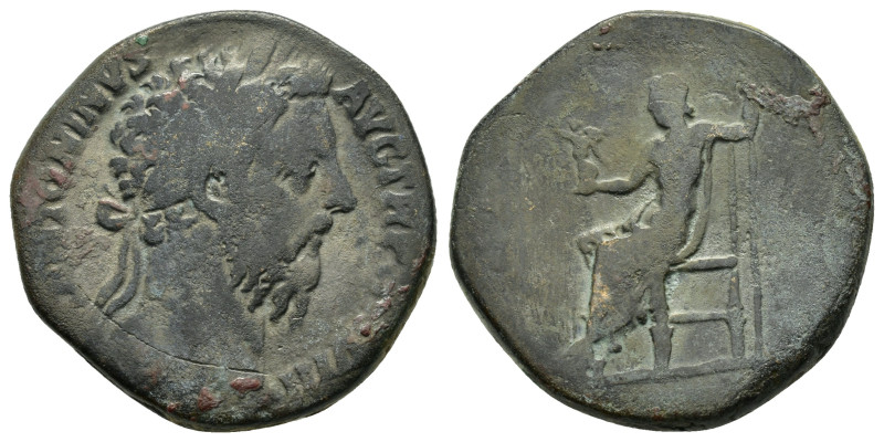 MARCUS AURELIUS (161-180). Sestertius. Rome.
Obv: M ANTONINVS AVG TR P XXVII.
La...