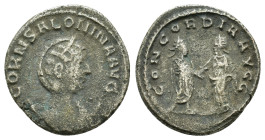 SALONINA.(Augusta, 254-268).Samosata.Antoninianus.
Obv : CORN SALONINA AVG.
Diademed and draped bust right, set on crescent.
Rev : CONCORDIA AVGG.
Gal...