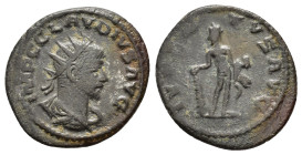 CLAUDIUS II.268-270 AD.Antioch Mint.AR Antoninianus
Obverse : IMP C CLAVDIVS AVG; radiate, draped and cuirassed bust right
Reverse : IRTVS AVG, Minerv...