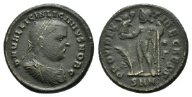 LICINIUS II (Caesar, 317-324). Follis. Nicomedia.
Obv: D N VAL LICIN LICINIVS NOB C.
Laureate, draped and cuirassed bust right.
Rev: PROVIDENTIAE C...