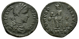 GRATIAN.(367-383).Antioch.Follis.
*Repatinated*
Condition : Good very fine.

Weight :2.49 gr
Diameter : 18.09 mm