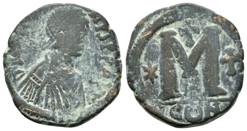 JUSTIN I.(518-527).Constantinople.Follis.

Condition : Good very fine.

Weight :...