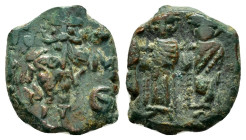CONSTANS II.(641-668 AD). Follis. Constantinople.

Condition : Good very fine.

Weight : 3.45 gr
Diameter : 15.81 mm