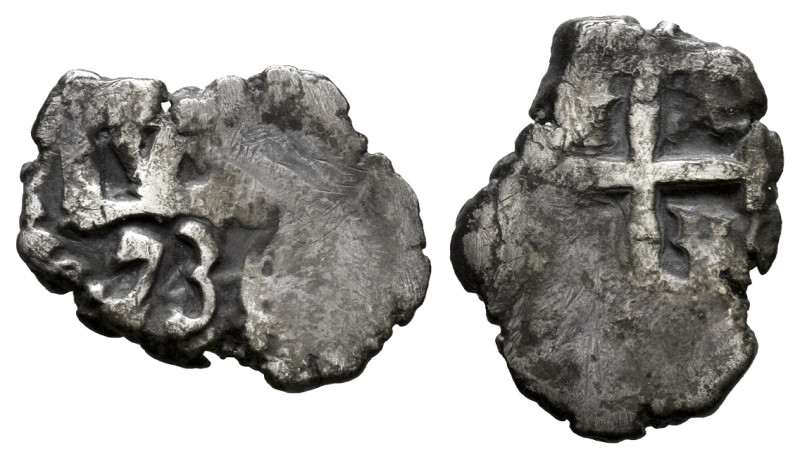 Philip V (1700-1746). 1/2 real. 1736. Potosi. (Cal-312). Ag. 1,14 g. Choice F. E...