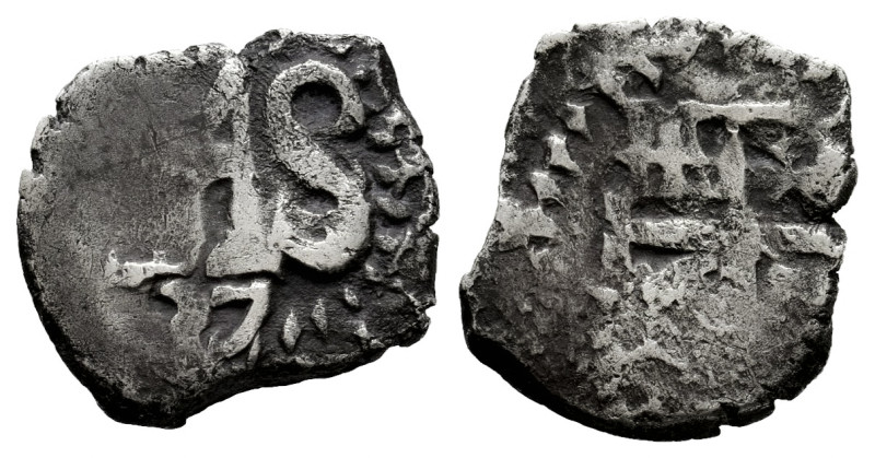 Philip V (1700-1746). 1/2 real. 1737. Potosi. (Cal-313). Ag. 1,64 g. Almost VF/C...
