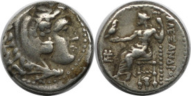 Griechische Münzen, MACEDONIA, Alexander III. "der Große" (336-323 v. Chr.). AR Drachme (4,24 g, 17 mm) Lebenslange Ausgabe, Sardes, ca. 334-323 v. Ch...