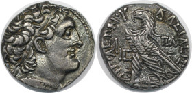 Griechische Münzen, AEGYPTUS. Ptolemaios XII. Neos Dionysos (Auletes) AR Tetradrachme. Alexandria, datiert RY 16 = 66-65 v. Chr. 13,97 g. 24 mm. Vs.: ...