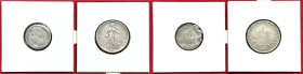Europäische Münzen und Medaillen, Frankreich / France, Lots und Sammlungen. 50 Centimes 1867, 1 Franc 1899. Lot von 2 Silbermünzen. Bild ansehen Lot...