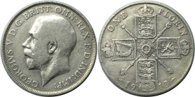 Europäische Münzen und Medaillen, Großbritannien / Vereinigtes Königreich / UK / United Kingdom. George V. (1910-1936). 1 Florin (2 Shillings) 1913, S...
