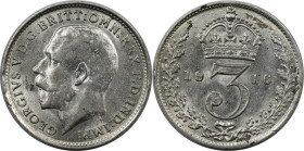 Europäische Münzen und Medaillen, Großbritannien / Vereinigtes Königreich / UK / United Kingdom. George V. (1910-1936). 3 Pence 1916, Silber. KM 813. ...