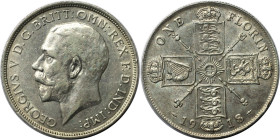 Europäische Münzen und Medaillen, Großbritannien / Vereinigtes Königreich / UK / United Kingdom. George V. (1910-1936). 1 Florin (2 Shillings) 1918, S...