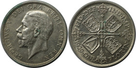 Europäische Münzen und Medaillen, Großbritannien / Vereinigtes Königreich / UK / United Kingdom. George V. (1910-1936). 1 Florin (2 Shillings) 1929, S...