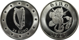 Europäische Münzen und Medaillen, Irland / Ireland. Eichhörnchen. Medaille "25 Euro" 1997. Polierte Platte