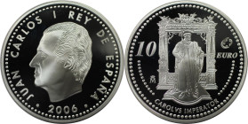 Europäische Münzen und Medaillen, Spanien / Spain. Karl V. / Europaprogramm. 27,0 g. 0.925 Silber. 0.80 OZ. KM 1122. Polierte Platte, Plastik Box