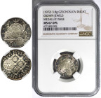 Europäische Münzen und Medaillen, Tschechoslowakei / Czechoslovakia. Silbermedaille zu 1 Dukat (1972), von Kolarsky. 3,8 g. "Crown Jewels". NGC MS 67 ...