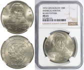 Europäische Münzen und Medaillen, Tschechoslowakei / Czechoslovakia. Andrej Sladkovic. 100 Korun 1972. Silber. Pattern. NGC MS 65