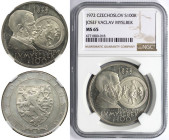 Europäische Münzen und Medaillen, Tschechoslowakei / Czechoslovakia. Josef Vaclav Myslbek. 100 Korun 1972. Silber. NGC MS 65