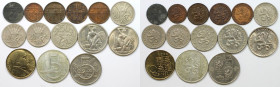 Europäische Münzen und Medaillen, Tschechoslowakei / Czechoslovakia, Lots und Sammlungen. 2 Heller 1925. 5 Heller 1929. 3 x 10 Heller 1922, 1926, 1934...