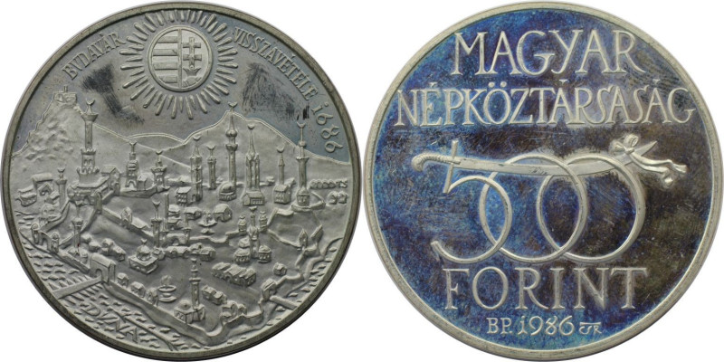 Europäische Münzen und Medaillen, Ungarn / Hungary. 500 Forint 1986. 28,0 g. 0.9...