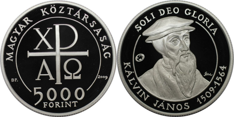 Europäische Münzen und Medaillen, Ungarn / Hungary. John Calvin. 5000 Forint 200...