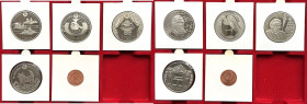 Europäische Münzen und Medaillen, Weißrussland / Belarus, Lots und Sammlungen. 1 Rubel 2007, 3 x 1 Rubel 2008, 2 Kopeken 2009. Lot von 5 Münzen. KM 30...