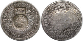 Russische Münzen und Medaillen, Russland bis 1699. Alexei Michailowitsch (1645-1676). Jefimok 1655, überprägt auf einem Taler 1620 von Salzburg. Mit z...