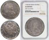 Russische Münzen und Medaillen, Elizabeth (1741-1762). 1 Rubel 1750 SPB, Silber. Bitkin 265. KM C-19b. NGC AU Details obv Damage