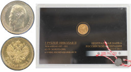 Russische Münzen und Medaillen, Nikolaus II. (1894-1918). 5 Rubel 1904. 19 mm. 4,3 g. 0.900 Gold. COA No: HБ 01223. Stempelglanz. In versiegeltem und ...