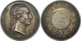 Abzeichen, Medaillen und Jetons, Abzeichen, Medaillen und Jetons alle Europa. Frankreich. CL. Martin Fondateur. Silbermedaille 1889. 65,23 g. 51 mm. V...