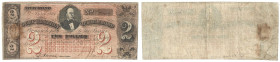 Banknoten, USA / Vereinigte Staaten von Amerika. Corporation of Richmond, Virginia, Richmond. 2 Dollars 1861. III