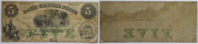 Banknoten, USA / Vereinigte Staaten von Amerika, Obsolete Banknotes. Rome, GA- Bank of the Empire State. 5 Dollars 1860. (July 18, 1860). III