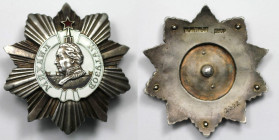 Orden und Medaillen, Russland / Russia, UdSSR und Russland. UdSSR Silber Orden von Kutusow 2. Klasse Bruststern ND (gegründet 1943). Typ 2, Screwback....