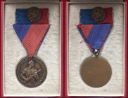 Orden und Medaillen, Europa / Europe, Ungarn / Hungary Ungarische Volksrepublik. Medaille für treue Dienste in der Arbeitermiliz (mit Miniaturabzeiche...