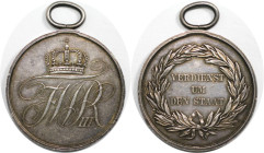 Orden und Medaillen, Europa / Europe, Deutschland / Germany. Friedrich Wilhelm III. Preismedaille - Verdienst um Den Staat. Silber. 22,6 g. 39,0 mm. I...