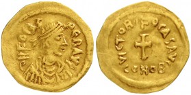 Kaiserreich
Focas, 602-610
Tremissis 602/610 Constantinopel. Brb. r./Kreuz. 1,12 g.
sehr schön