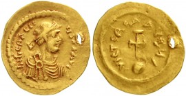 Kaiserreich
Heraclius, 610-641
Semissis 610/613 Constantinopel. 2,20 g.
sehr schön, gelocht