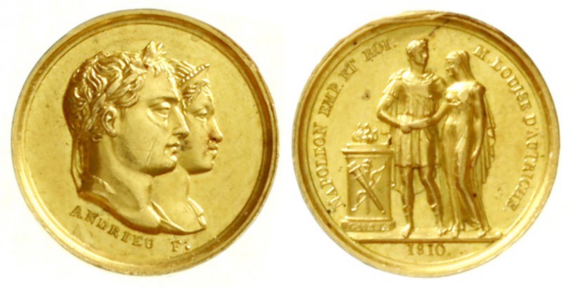 Frankreich
Napoleon I., 1804-1814/15
Kleine Goldmedaille v. Andrieu und Galle ...