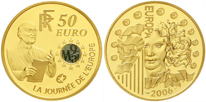 Frankreich
Fünfte Republik, seit 1958
50 Euro (Motivteile blau oxidiert) 2006....
