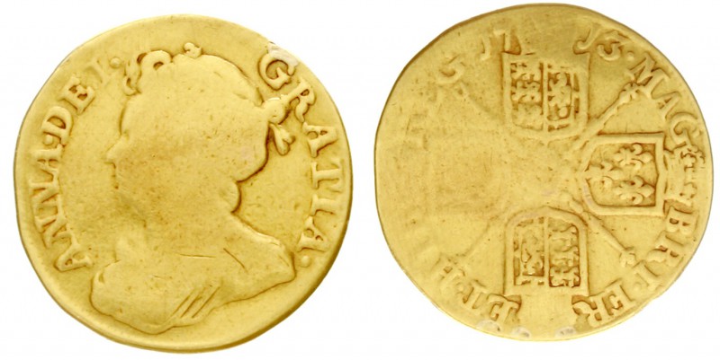 Grossbritannien
Anne, 1702-1714
Guinea 1713. Third Bust. 7,41 g.
fast schön, ...